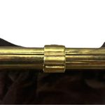 Source Unknown Vintage 1940s Brown Velvet‎ Gold Gold Kiss Clasp Handbag Photo 2