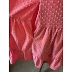 Sugar Lips Sugar + Lips Coral Pink Swiss Dot Tiered Babydoll Dress Women's Small Photo 10