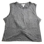 Athleta Twist Back Muscle Tank Heather Grey Black Photo 1