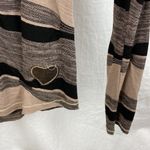 Custo Barcelona  Brown & Black Long Sleeve Striped Mock Turtleneck Top XS Photo 2