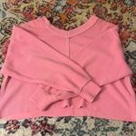 Aerie Pink V Neck Sweatshirt Photo 0