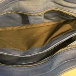 Dagne Dover Tote Bag Navy Blue Canvas Leather Accents Zipper Top Photo 7