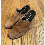 Free People NEW $178 Women's Sz 39.5 M  Leila Suede Heel Mule In Cognac Photo 2