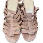 Marc Fisher  Blush Pink Lace up Caged Sandal Block Heels Women Sz 7 Photo 5