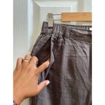 Nicole Miller New Linen Boho Pocket Front Slit Pant Size Medium 26.5 Inch Inseam Photo 5