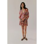 Free People Sweet Dreams Printed Mini Dress in Taupe Combo NWT Size Small Photo 7