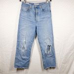 Levi's Levi’s Premium Light Wash Distressed Ribcage Straight Jeans‎ Photo 1
