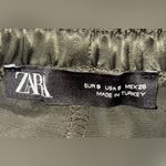 ZARA  Khaki Satin Utility Trousers‎ Size Small Like New Photo 2