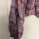 Free People Cherry Bomb cropped purple madras corset top size small petite SP Photo 5