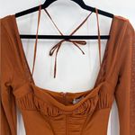 Oh Polly  Long Sleeve Corset Going Out Bar Long Sleeve Ruched Mini Dress 6 NWT Photo 4