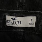 Hollister Ultra High Rise Black Denim Jean Belted Skirt Size 0 Photo 6