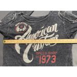 Affliction American Customs Speed Shop Sweatshirt Rhinestones Ladies Small Biker Gray Photo 5