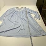 Eileen West Blue Lace Long Sleeve Cozy Sweater Knit Short Nightgown Medium‎ NEW Photo 8