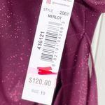 R & M Richards NEW 2061 Long Off Shoulder Formal Dress Gown Sparkly Merlot Size 10 Photo 11