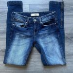 ZARA Denim Skinny Jeans with Faded Wash and Ankle Zippers Photo 0