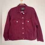 3x1 Oversized Classic Burgundy Denim Jacket Size S Photo 0