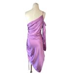 Cinq a Sept Naikta Satin Mini Dress in Violet 14 New Womens Cocktail Purple Photo 6