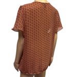 Max edition Lightweight Tie Front Polka Dot Short Flutter Sleeve Blouse Size XL Photo 4