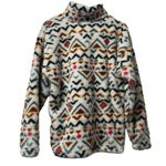 Eddie Bauer  Fleece Pullover Jacket Women Large Aztec Southwestern‎ Outerwear Photo 1