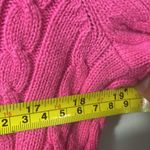 Ralph Lauren vintage pink 100% cotton cable knit mock neck sweater Preppy Size L Photo 8