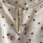 LC Lauren Conrad Lauren Conrad LC Crepe Bow Top Cherries Valentine’s Day Spring Blouse Sz M Shirt Photo 6