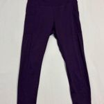 Zyia  Active Hi-Rise Legging Womens M Purple Plum Side Pockets 7/8 Athletic Gym Photo 0