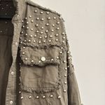 Elan Olive Studded oversized Jacket Sz M Photo 1