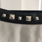 Maje  Black & White Tank Dress Wool Bottom Leather & Grommets Size 36 Photo 1