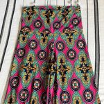 White mark boutique • Printed wide leg stretch jersey pants Pink Size M Photo 3