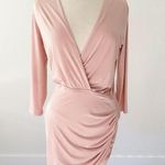 Lovers + Friends  Love Happy Surplice Cocktail Dress Mauve Blush Pink | Small Photo 0