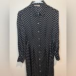 Everlane  Polka Dot Hammered Satin‎ Shirt Viscose Maxi Dress Size 4 Photo 6