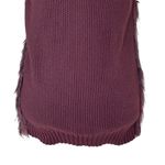 Sebby Collection Women’s Faux Fur Vest Size M Burgundy Knit Back Hook Closure Photo 7