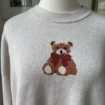 Stella Tweed Beige Teddy Bear Sweater XL Photo 1