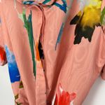 Sara Campbell Women's Rare Floral Print Belted Button Front Midi Shirt Dress 12 Pink Photo 7