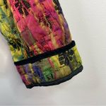 Vintage 80s Elliott Lauren Rainbow Boho Artsy Floral Quilted Zip Up Jacket 6 M Multiple Photo 4