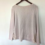 Doe & Rae  Beige Long Sleeve‎ Shirt With Lace Sides Size Small Photo 3