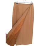 Saks 5th Avenue Vintage Saks Fifth Avenue Academia Wool Pencil Skirt 8 Tan Old Money Minimalist Photo 4