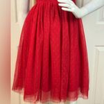 JessaKae Elegant Lace With Tulle Red Midi Dress Size XS Photo 9
