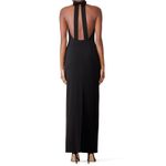 Badgley Mischka Badgley Mischka Dress Womens 2 Black Odessa Bow Back Gown Formal Photo 1