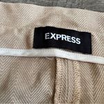 EXPRESS  MIDI Extreme High Rise Shorts Khaki Tan Size 14 Linen Blend NEW Photo 5