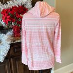 Hanes Soft Comfy Pink Striped Jacket Hoodie Oversized Zip Womens Small New Photo 7