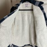 Miss Posh plaid shacket in navy blue and white Women's size XSMALL Photo 5