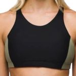 prAna  Baja Bound Bikini Top Black Color Block Green‎ Pink Womens Size Small Photo 0