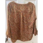 MICHAEL MICHAEL KORS Womens Orange Unlined Chain Tie Logo V Neck Top M Size M Photo 6