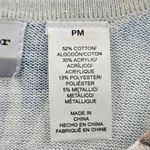 Alfred Dunner Blue Floral Short Sleeve Cotton Beaded Shirt Top Petite Medium Size undefined Photo 7