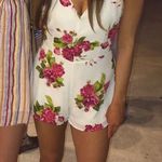 Fringe Floral White Romper Photo 1