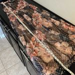 Candelite formal maxi dress, floral peonies, blush pink, gold polka dots S, NWT Tan Photo 8