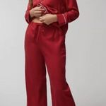 Soma WOVEN Long-Sleeve Notch Collar Top and Pants Set. MSRP $138 Photo 1