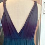 One Clothing purple teal gray ombre dip dye maxi dress with twisted straps Photo 3