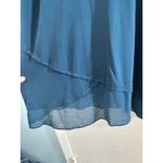 Joan Rivers  Blouse Blue Tiered Swing Chiffon Fairycore Officecore Medium Photo 3